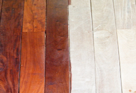 Ipe deck half sealed with Penofin cedar tone.